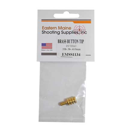 338-38 Caliber and 9mm Brass Button Tip 8/32" Thread