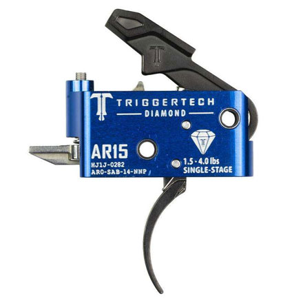 AR15 Diamond Pro Curved Single Stage Trigger Black Adjustable 1.5-4lb Pull