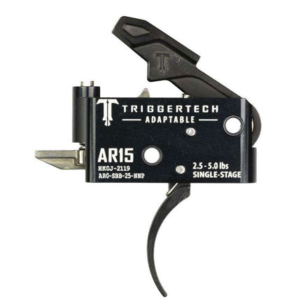 AR15 Adaptable Pro Curved Single Stage Trigger Black Adjustable 2.5-5lb Pull