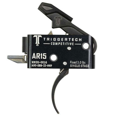 AR15 Competitive Pro Curved Single Stage Trigger Black Non-Adjustable 3.0lb Fixed Pull
