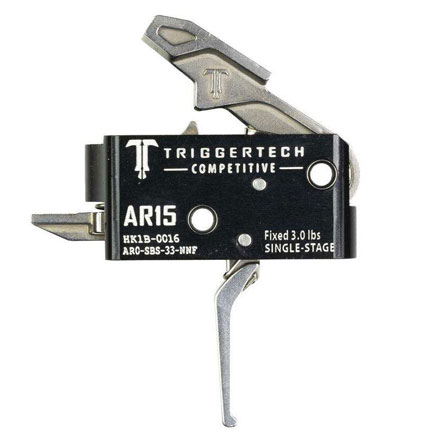AR15 Competitive Straight Single Stage Trigger Stainless Non-Adjustable 3.0lb Fixed Pull