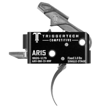 AR15 Competitive Pro Curved Single Stage Trigger Stainless Non-Adjustable 3.0lb Fixed Pull
