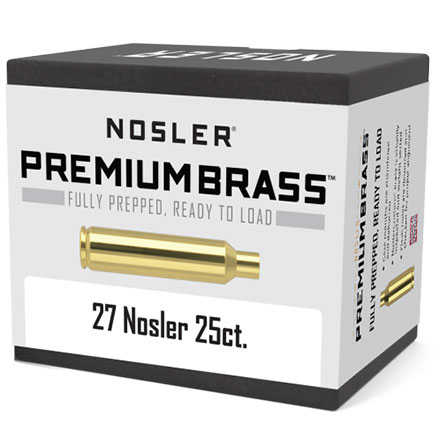 27 Nosler Unprimed Rifle Brass 25 Count