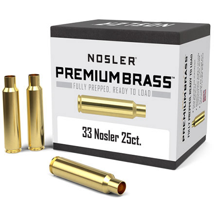 33 Nosler Premium Unprimed Rifle Brass 25 Count
