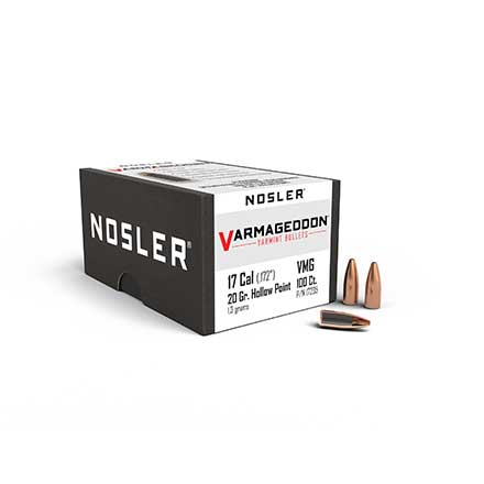 17 Caliber .172 Diameter 20 Grain Flat Base HP Varmageddon 100 Count