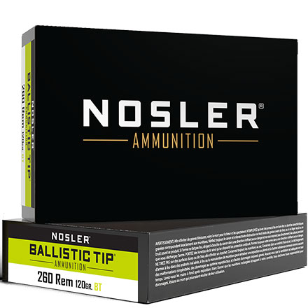 260 Remington 120 Grain Ballistic Tip 20 Rounds