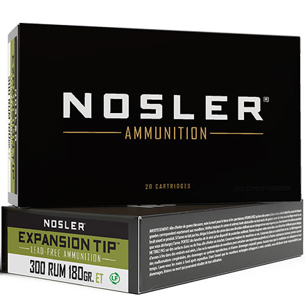 300 Remington Ultra Magnum 180 Grain E-Tip 20 Rounds