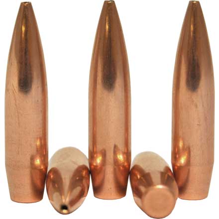 6.5mm .264 Diameter 100 Grain Custom Competition Hollow Point Boat Tail 100 Count