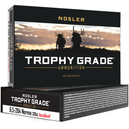 6.5-284 Norma 130 Grain AccuBond Trophy Grade 20 Rounds