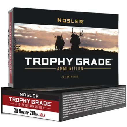 30 Nosler 210 Grain ABLR Trophy Grade 20 Rounds