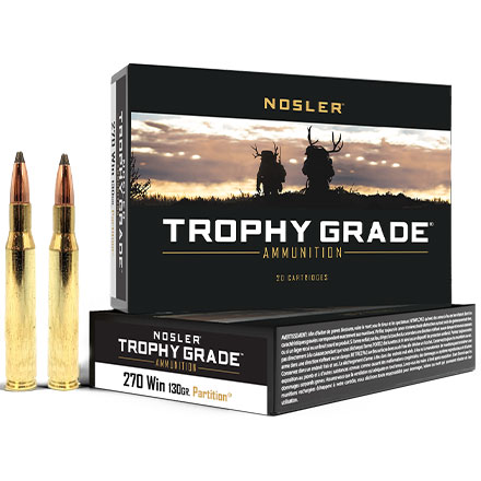 270 Winchester 130 Grain Partition Trophy Grade 20 Rounds