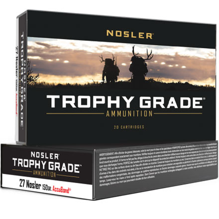 27 Nosler 150 Grain AccuBond Trophy Grade 20 Rounds