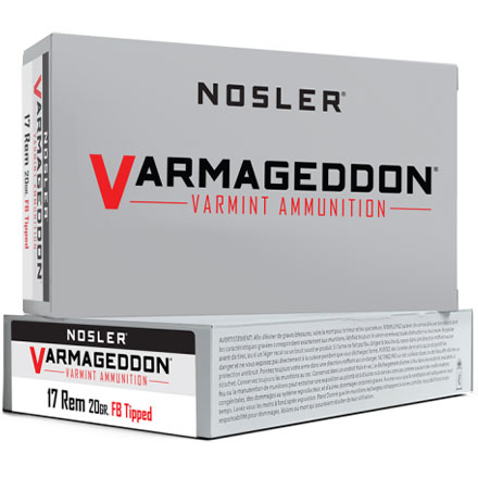 17 Remington 20 Grain Flat Base Tipped Varmageddon 20 Rounds