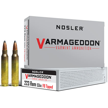 223 Remington Nosler 53 Grain Varmageddon Tipped 20 Rounds