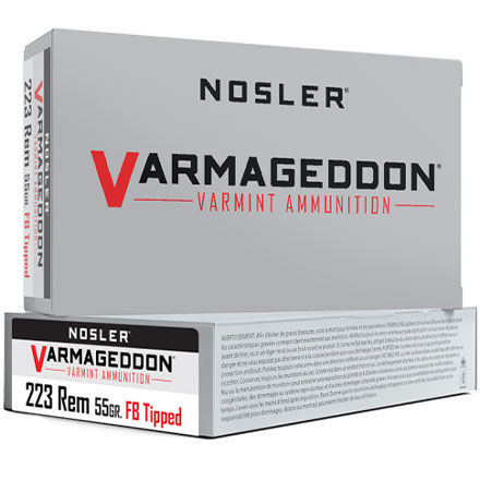 223 Remington 55 Grain Flat Base Tipped Varmageddon 20 Rounds