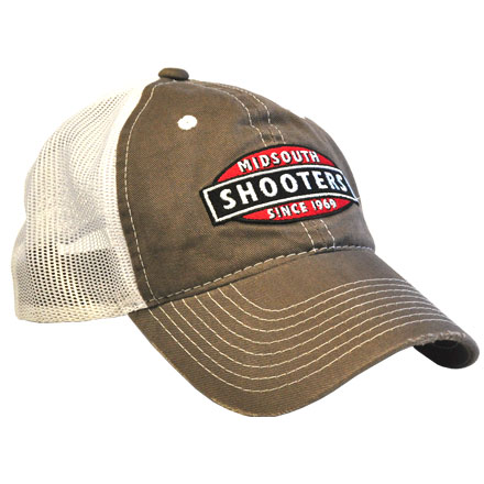 Washed-Out Brown Midsouth Shooters Hat With White Mesh Back