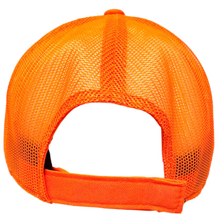 Blaze Orange Structured Midsouth Shooters Hat With Mesh Back (With Greyscale Midsouth Logo)