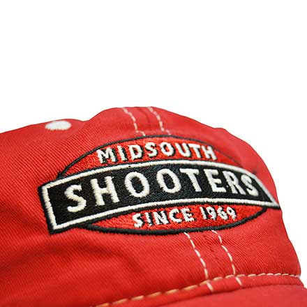 Midsouth Shooters Traditional Hat Red With White Mesh Back