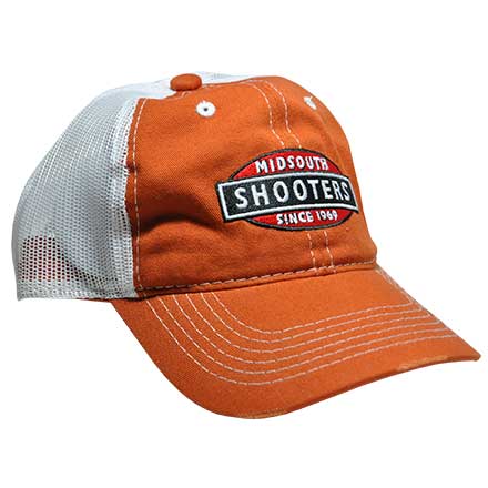 Midsouth Shooters Traditional Hat Burnt Orange With White Mesh Back