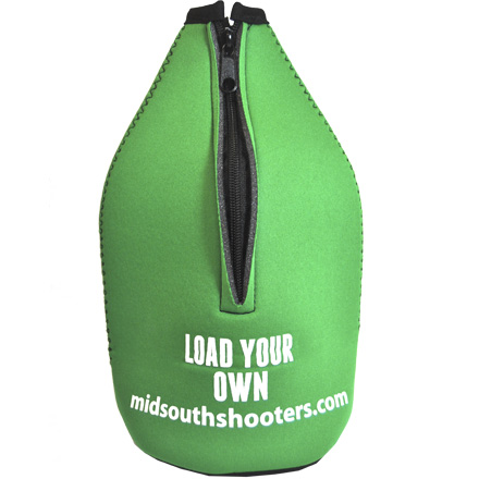 Midsouth Shooters Premium Collapsible Foam 64oz Growler Bottle Zipper Insulator Green