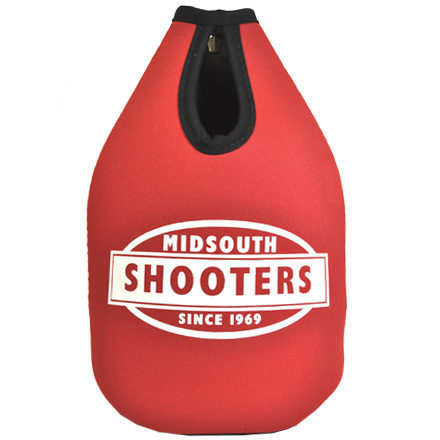 Midsouth Shooters Premium Collapsible Foam 64oz Growler Bottle Zipper Insulator Red