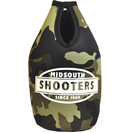 Midsouth Shooters Premium Collapsible Foam 64oz Growler Bottle Zipper Insulator Tan Camo