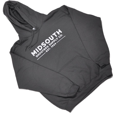 Midsouth Heavy Cotton Long Sleeve Hoodie Pullover With Midsouth Brand Charcoal (Large)