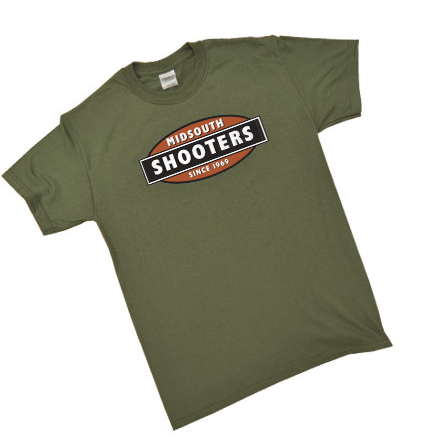 Midsouth Green Heavy Cotton T-Shirt With Midsouth Logo (Small)