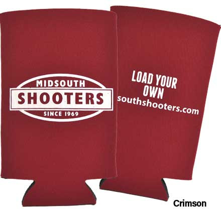 Midsouth Shooters 16oz Tall Boy Single Coozie Crimson
