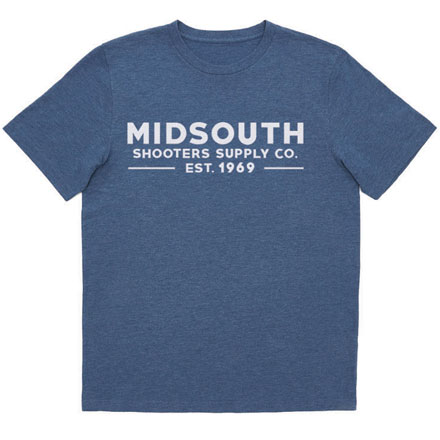 Midsouth Shooters Crew T-Shirt with Brand (Extra Soft and Light Weight) - Royal Blue - X-Large