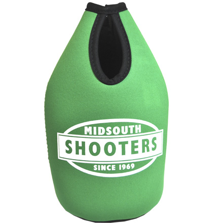 Midsouth Shooters Premium Collapsible Foam 64oz Growler Bottle Zipper Insulator Green