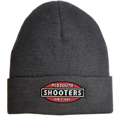 Midsouth Shooters Cuffed Beanie With Flat Stitch Logo Charcoal Gray