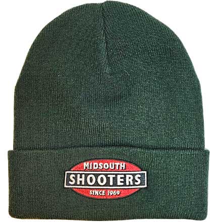 Midsouth Shooters Cuffed Beanie With Flat Stitch Logo Dark Green