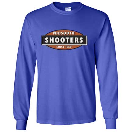 Midsouth Royal Blue Heavy Cotton Long Sleeve T-Shirt With Midsouth Logo (Medium)