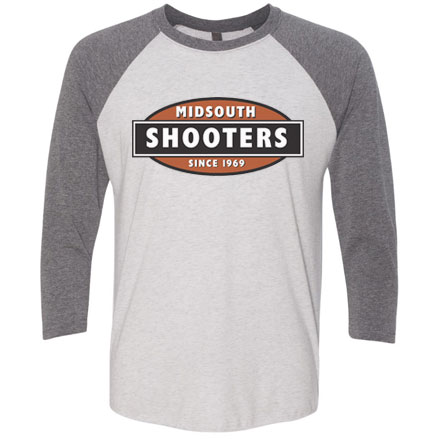 Midsouth Raglan Style Baseball T-Shirt With Midsouth Logo (Medium)