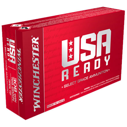 223 Remington 62 Grain USA Ready Full Metal Jacket Open Tip 20 Rounds