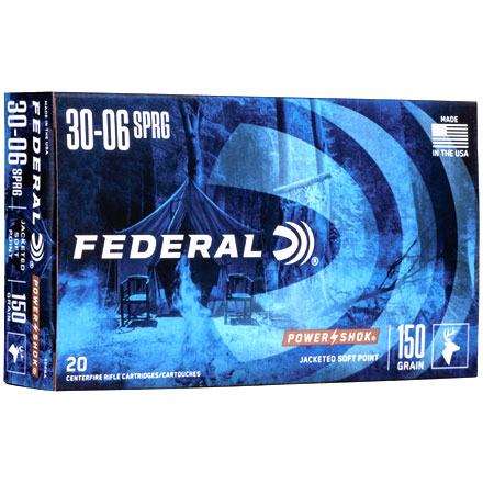 Federal Power-Shok 30-06 Springfield 150 Grain Soft Point 20 Rounds