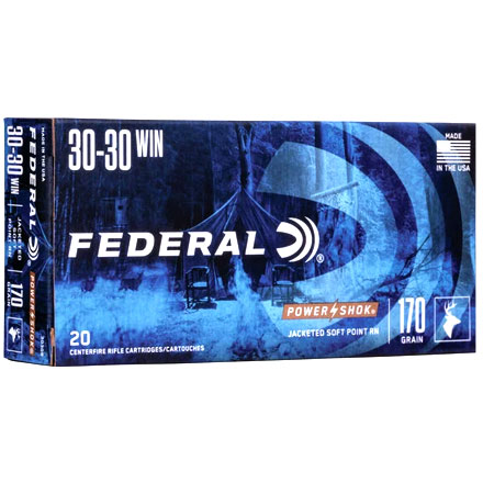 30-30 Winchester 170 Grain Power-Shok Soft Point Round Nose 20 Rounds