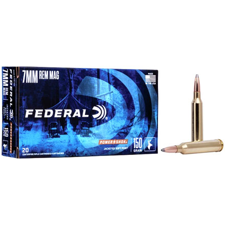 7mm Remington Mag 150 Grain Power-Shok Soft Point 20 Rounds