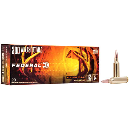300 Winchester Short Mag (WSM) 165 Grain Fusion 20 Rounds