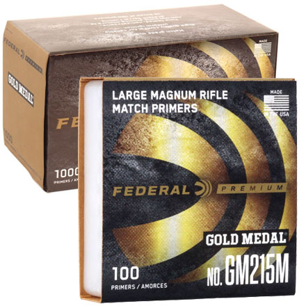 Gold Medal Magnum Large Rifle Match Primer #GM215M (1000 Count)