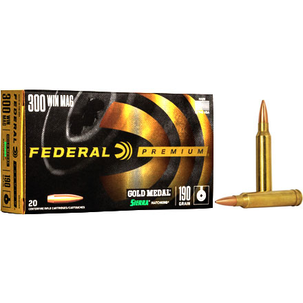300 Winchester Mag 190 Grain Sierra Match King Hollow Point Boat Tail 20 Rounds