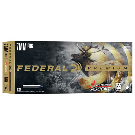 Federal 7mm PRC 155 Grain Terminal Ascent 20 Rounds