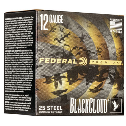 12 Gauge 3" 1 1-4 Oz #1 Premium Black Cloud Waterfowl Shotshells 25 Rounds