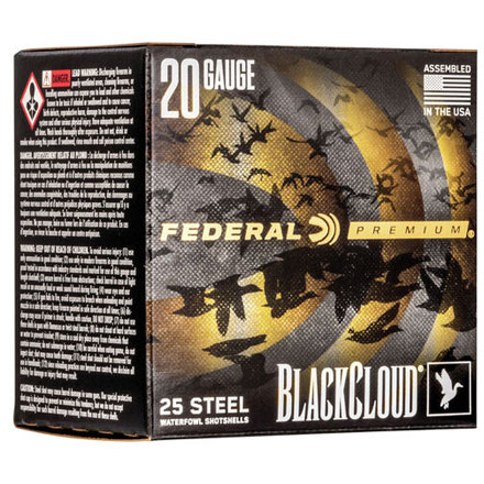 Federal Black Cloud FLITESTOPPER 20 Gauge 3" 1oz #1 Steel Shot 25 Rounds