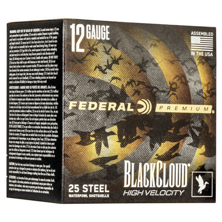 12 Gauge 3" 1 1/8 Oz #2 Premium Black Cloud Waterfowl High Velocity Shotshells 25 Rounds