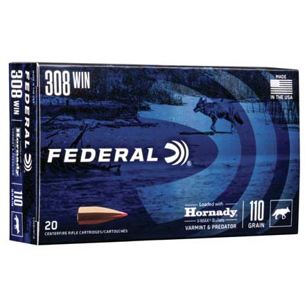 308 Winchester 110 Grain Hornady V-Max 20 Rounds