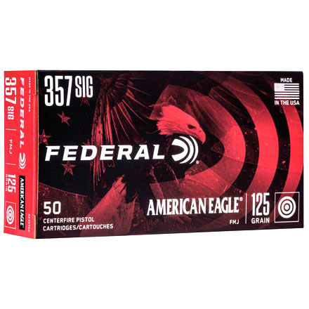 American Eagle 357 Sig 125 Grain Full Metal Jacket 50 Rounds