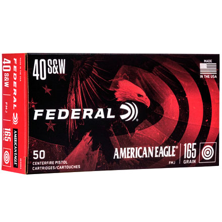 American Eagle 40 S&W 165 Grain Full Metal Jacket 50 Rounds