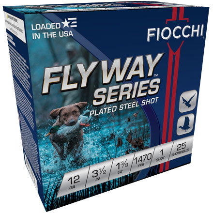 Fiocchi Flyway Waterfowl 12 Gauge 3 1/2 Inch 1 3/8 Ounce #1 Steel Shot 25 Rounds